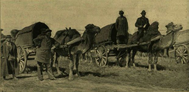 Gróf Zichy Jenő expedíciója a Kuma parti Madzsar városhoz közeli ásatásoknál /Vasárnapi Újság 1895/