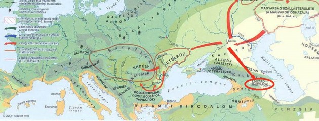 A magyarok Kaukázus előterében hosszú időn át nomadizáltak, majd innen váltak szét több ágra, a szavard magyarok délre húzódtak.