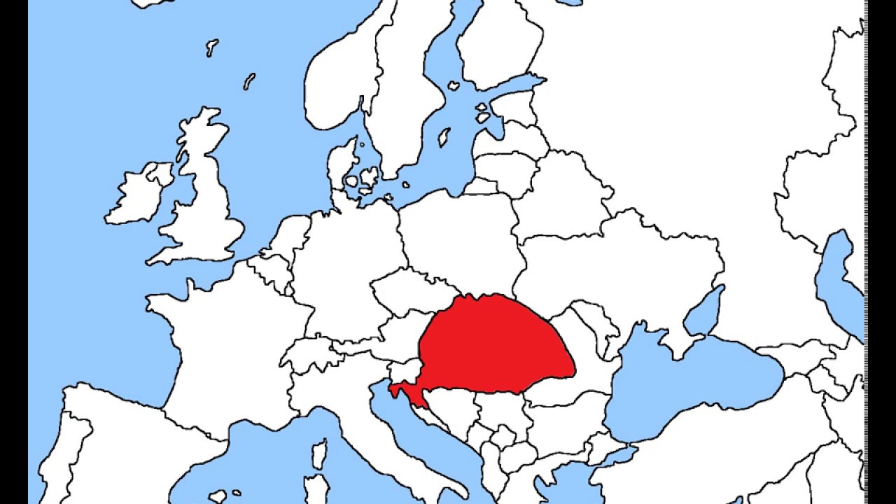 A trianoni békediktátummal feldarabolt 1000 éves Magyarország a mai európai térképen.